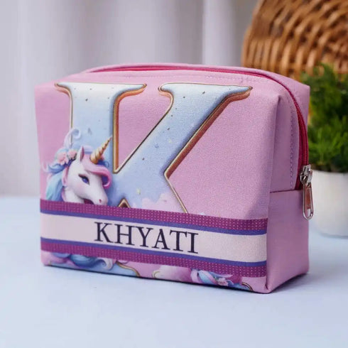 Personalized Unicorn Printed Box Pouch for Kids